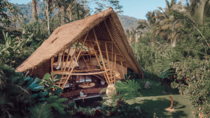 A three-level open-plan jungle house built for guests who want the stay itself to feel adventurous.