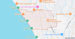 Luxury beach clubs, boutique shops, and beachfront resorts in Seminyak, one of the best areas to stay in Bali.